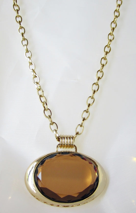 coffee medallion necklace